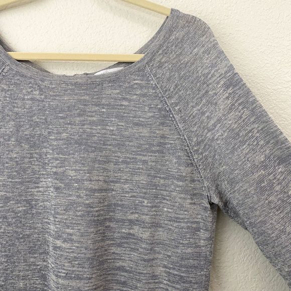 Nordstrom Tunic Top Womens Large Linen Blend Gray - Picture 3 of 7